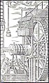 Image 23A water-powered mine hoist used for raising ore, ca. 1556 (from History of technology)