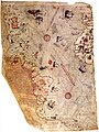 Image 32Surviving fragment of the first World Map of Piri Reis (1513) (from Science in the medieval Islamic world)