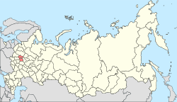Moskovan alueen sijainti