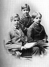 A group photograph of Max Weber with his brothers Alfred and Karl