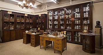 Pharmacy room of the Basque Museum of the History of Medicine and Science, Spain.