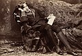 Image 16Oscar Wilde reclining with Poems, by Napoleon Sarony, in New York in 1882. Wilde often liked to appear idle, though in fact he worked hard; by the late 1880s he was a father, an editor, and a writer.