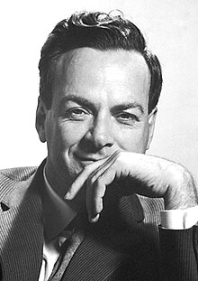 Feynman, smiling